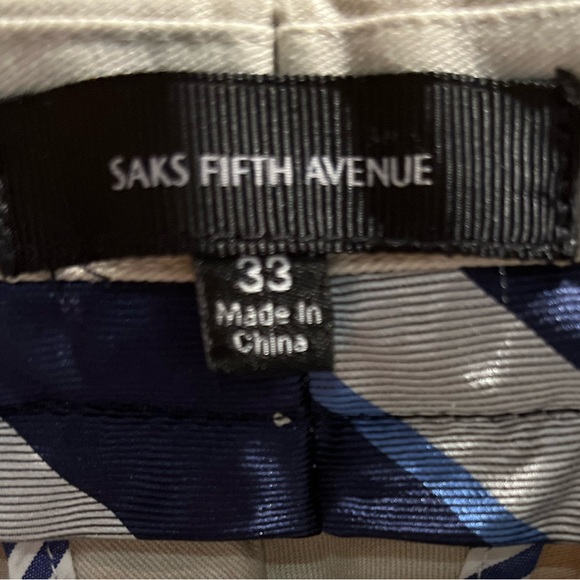 Saks Fifth Avenue Men’s Khaki Pants Size 33 X 32 - Picture 5 of 6